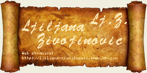 Ljiljana Živojinović vizit kartica